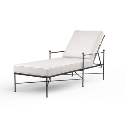 Sunset West Provence Chaise Lounge in Canvas Flax w/ Self Welt — View 4