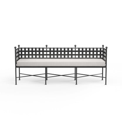 Sunset West Provence Garden Bench in Canvas Flax w/ Self Welt — View 3