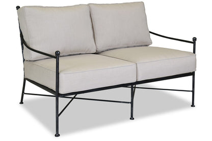 Sunset West Provence Loveseat in Canvas Flax w/ Self Welt — View 9