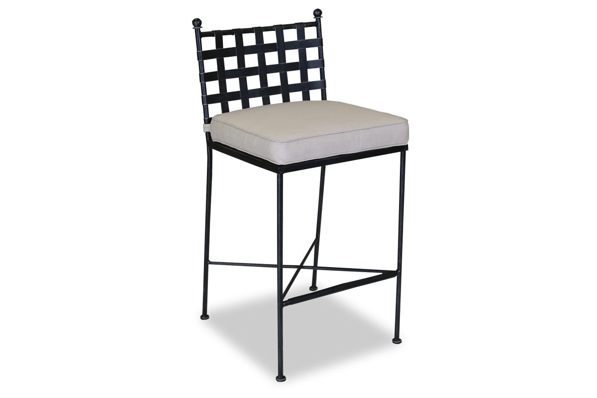 Sunset West Provence Barstool in Canvas Flax w/ Self Welt — View 7