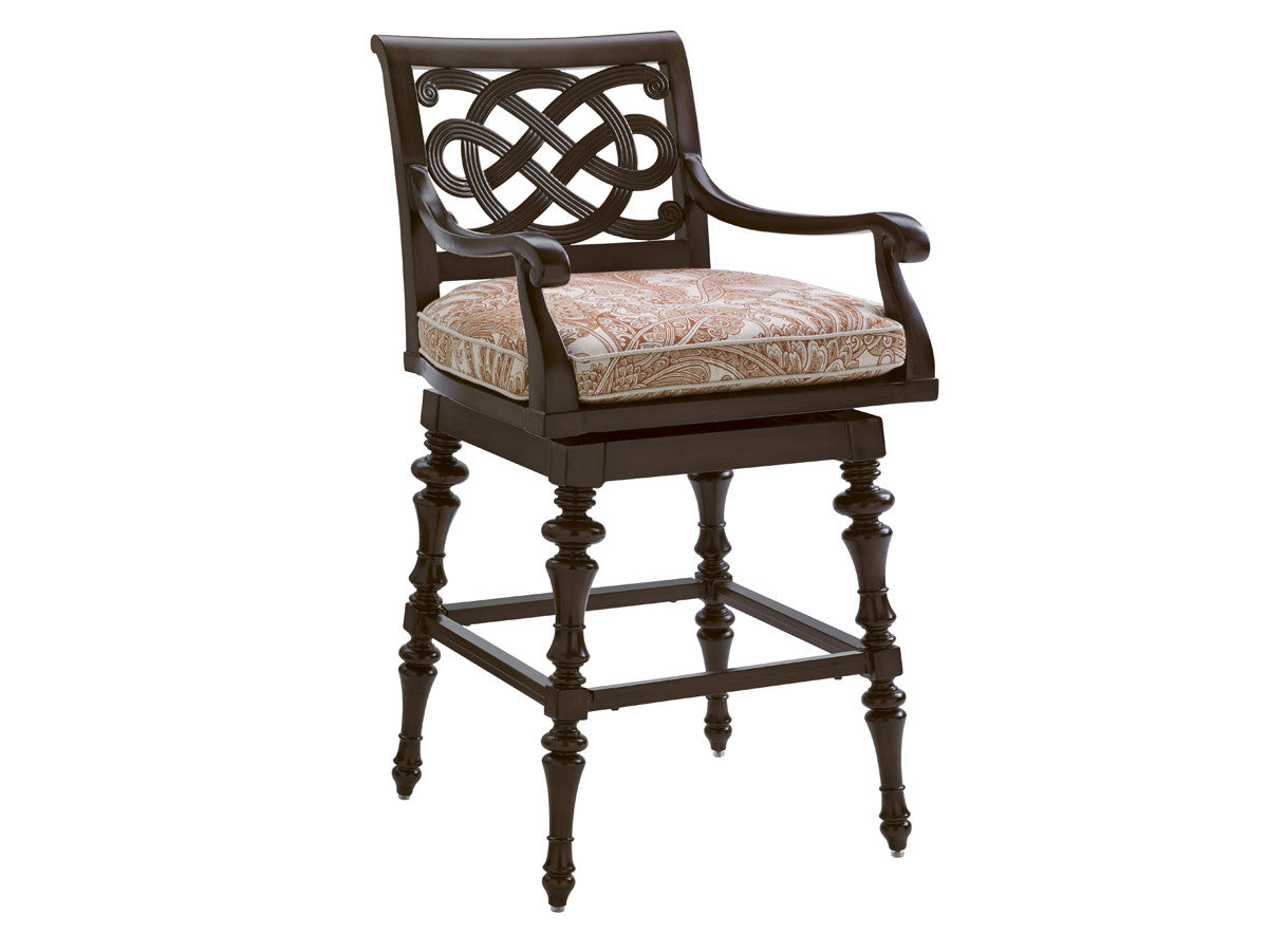 Tommy Bahama Outdoor Royal Kahala Black Sands Swivel Bar Stool