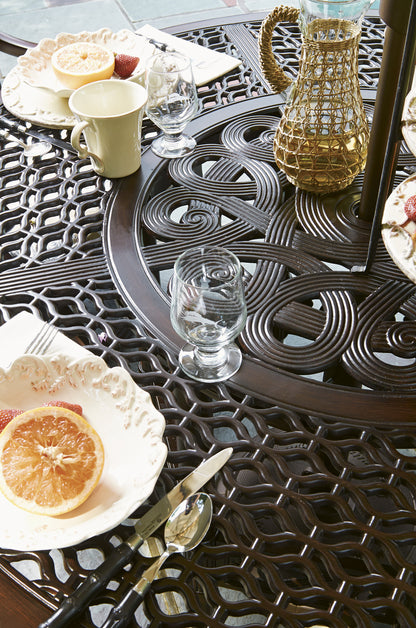 Tommy Bahama Outdoor Royal Kahala Black Sands Dining Table W/Cast Top — View 3