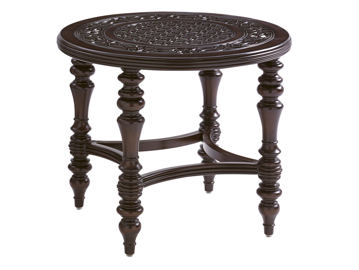 Tommy Bahama Outdoor Royal Kahala Black Sands Round End Table