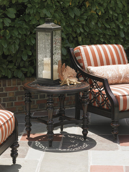 Tommy Bahama Outdoor Royal Kahala Black Sands Round End Table — View 2