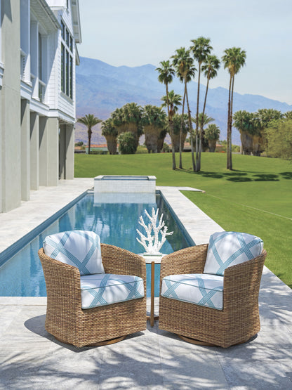Tommy Bahama Outdoor Palm Desert Poolside Swivel Occassional Chair — View 4