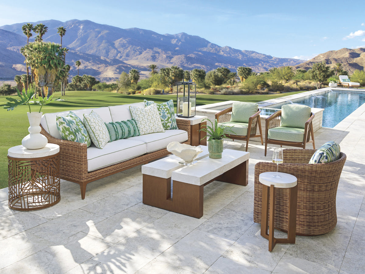 Tommy Bahama Outdoor Palm Desert Poolside Round End Table — View 3
