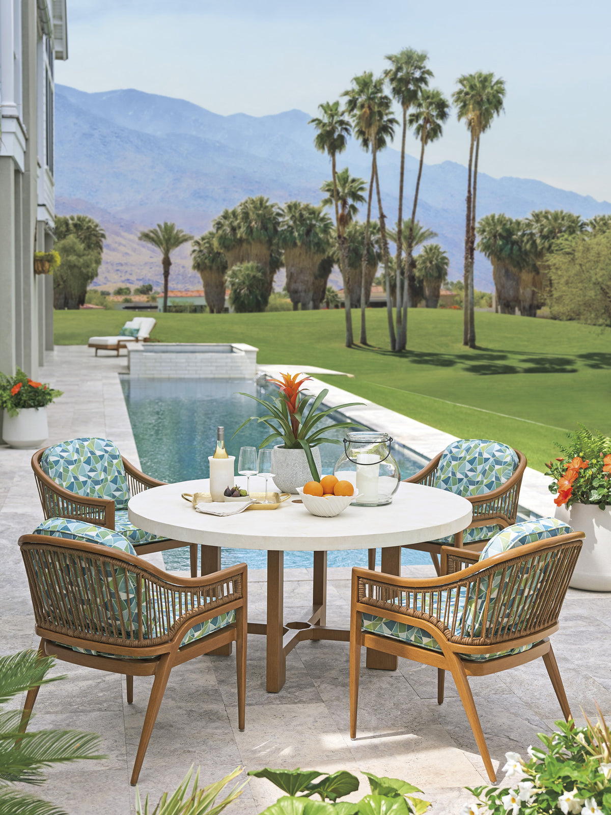 Tommy Bahama Outdoor Palm Desert Poolside Arm Dining Chair — View 3