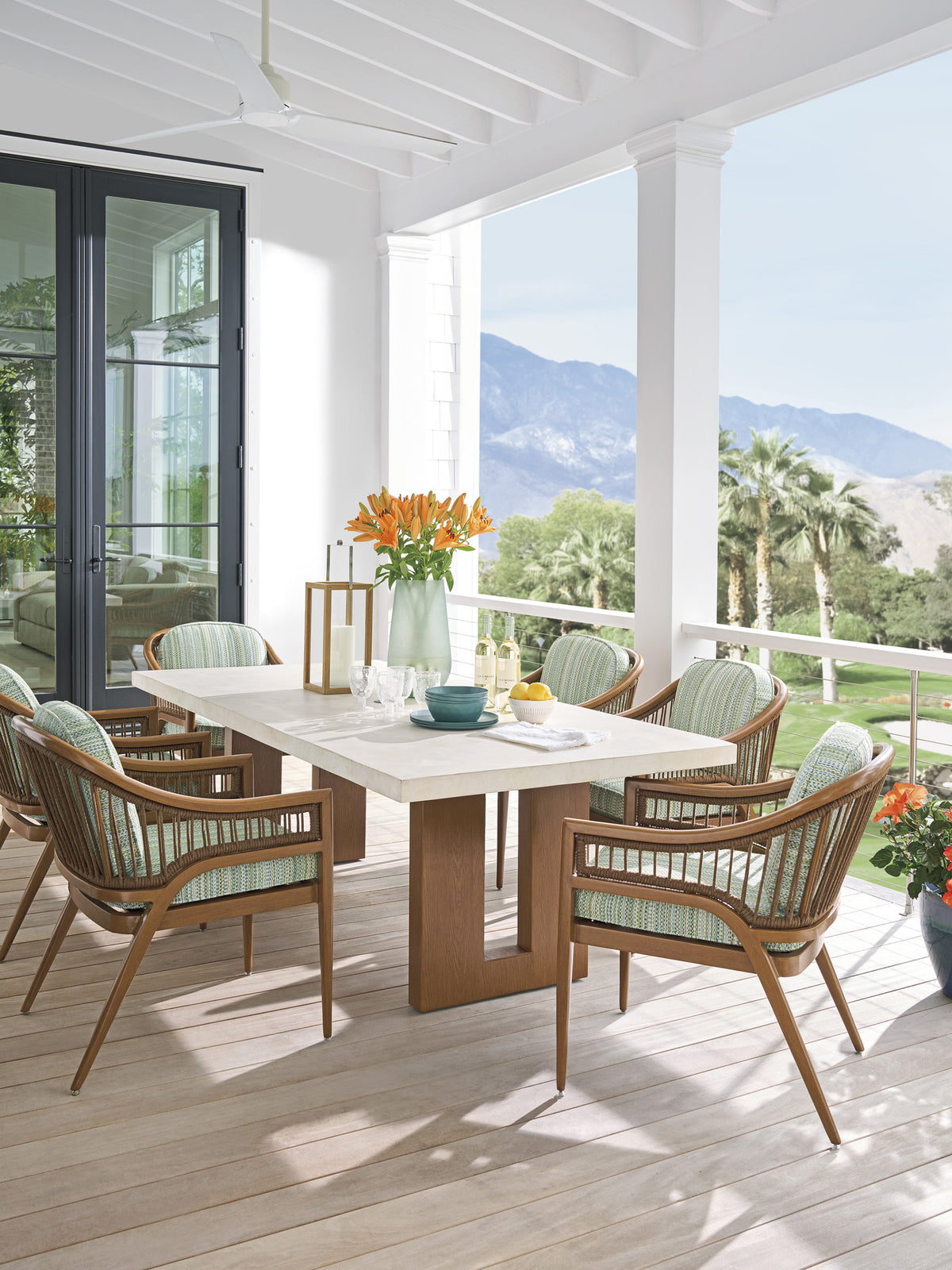 Tommy Bahama Outdoor Palm Desert Poolside Rectangular Dining Table — View 3