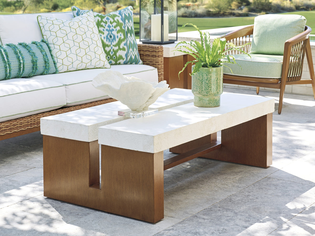 Tommy Bahama Outdoor Palm Desert Poolside Rectangular Cocktail Table — View 2