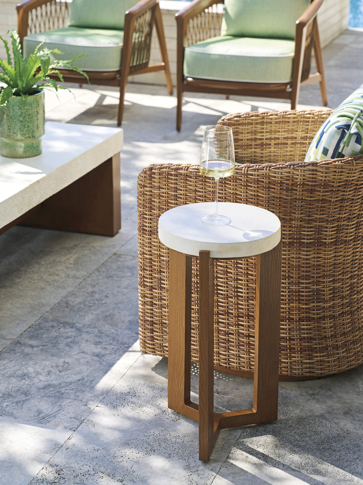 Tommy Bahama Outdoor Palm Desert Poolside Accent Table — View 2