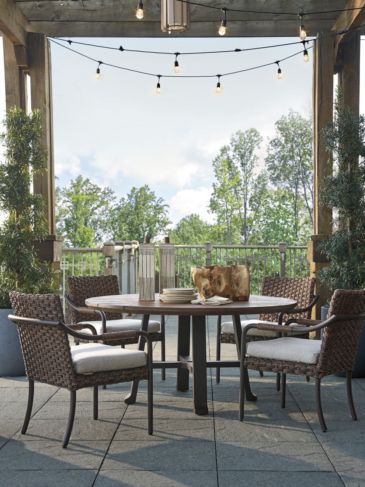 Tommy Bahama Outdoor Kilimanjaro Round Dining Table — View 3