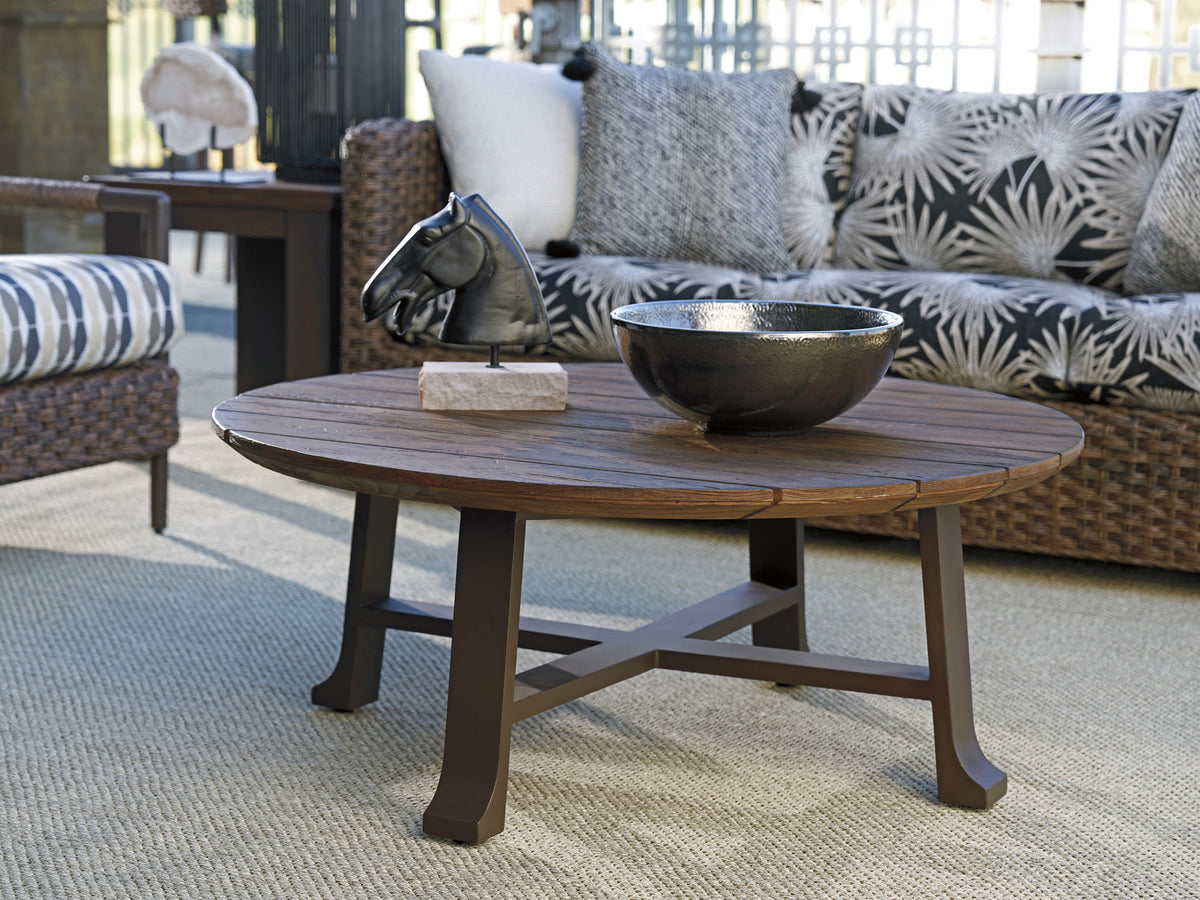 Tommy Bahama Outdoor Kilimanjaro Round Cocktail Table — View 2