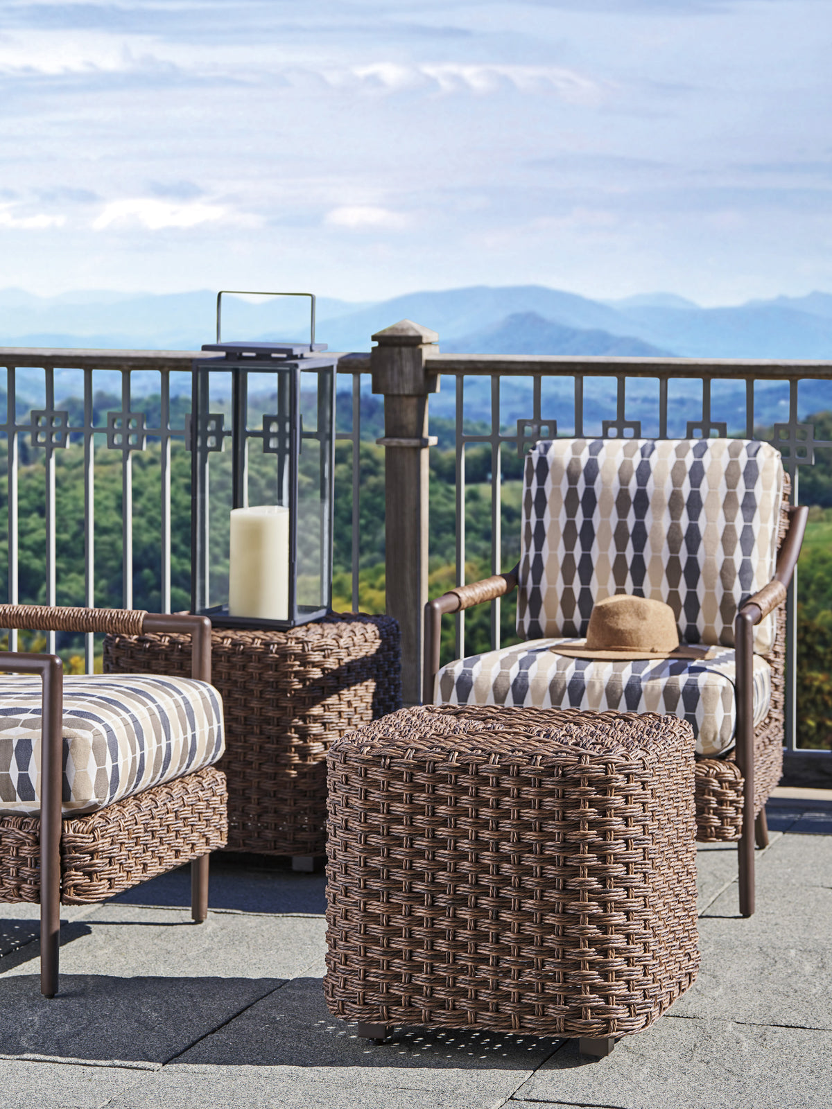 Tommy Bahama Outdoor Kilimanjaro Small Ottoman — View 2