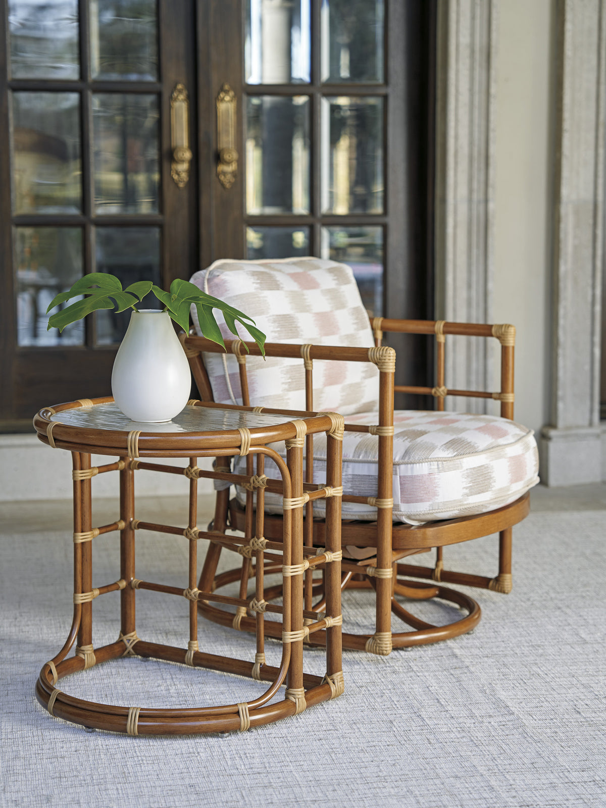 Tommy Bahama Outdoor Sandpiper Bay Demilune End Table — View 2