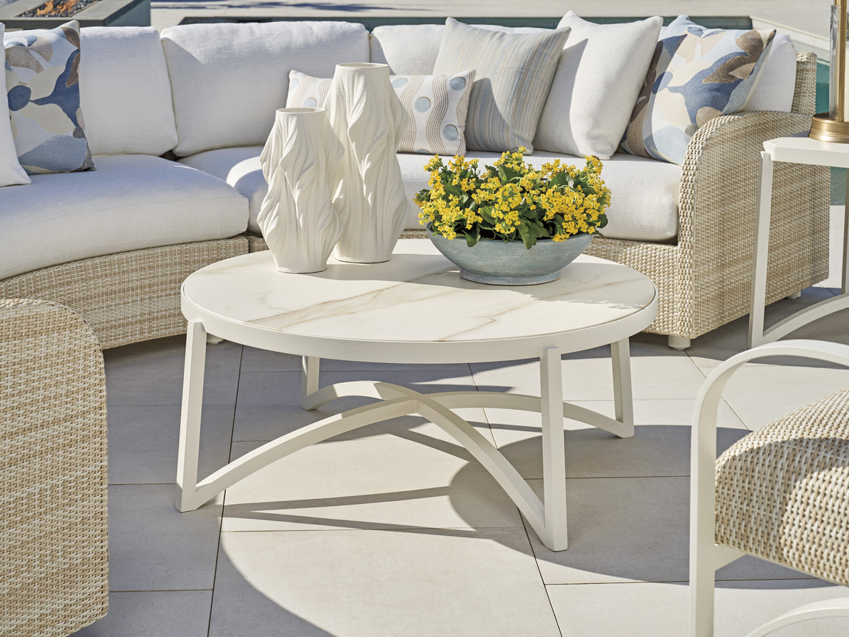 Tommy Bahama Outdoor Sand Dune Round Cocktail Table — View 2