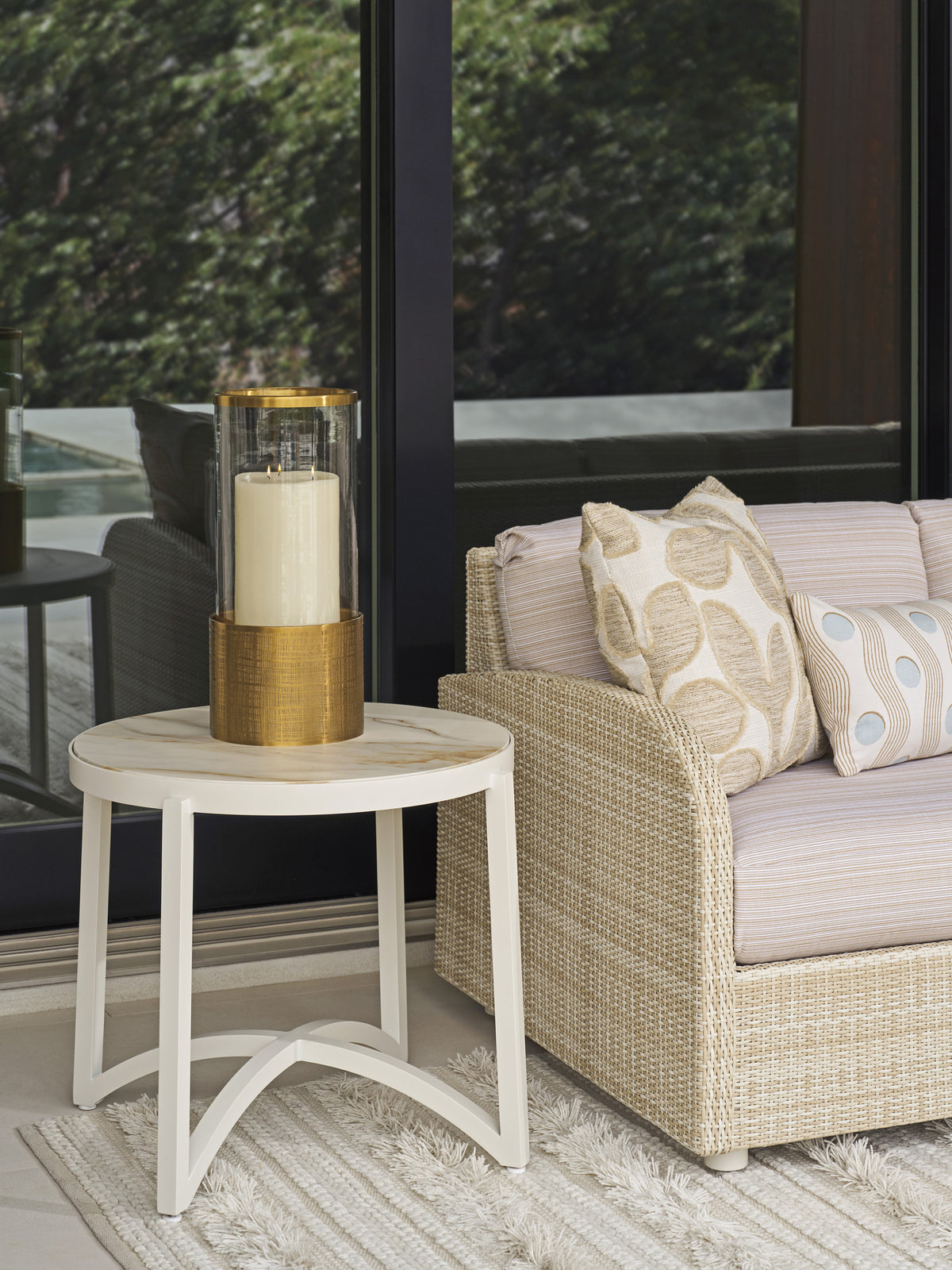 Tommy Bahama Outdoor Sand Dune Round End Table — View 2
