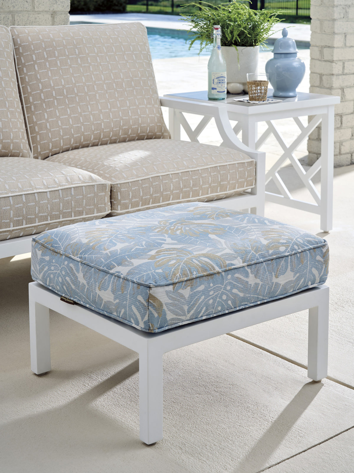 Tommy Bahama Outdoor Island Classic Ottoman — View 2