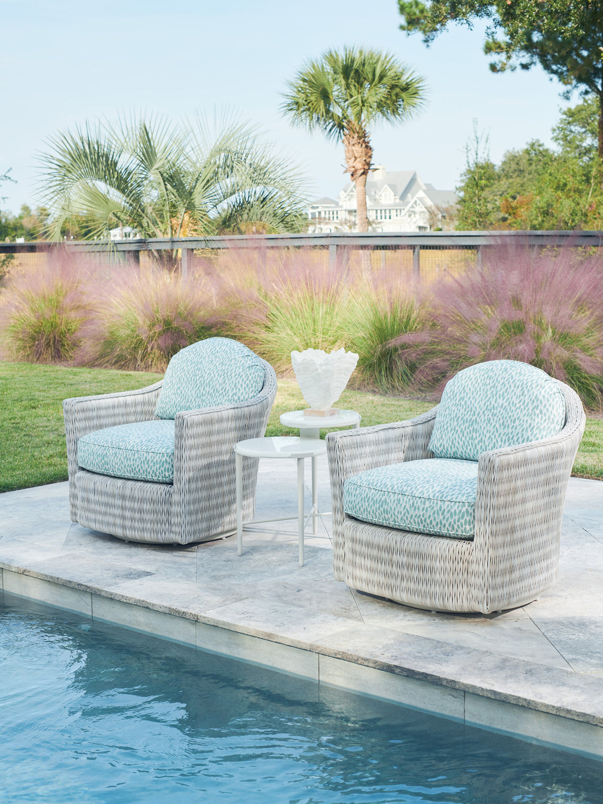 Tommy Bahama Outdoor Seabrook Tiered End Table — View 3