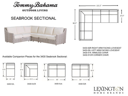 Tommy Bahama Outdoor Seabrook Sectional — View 4