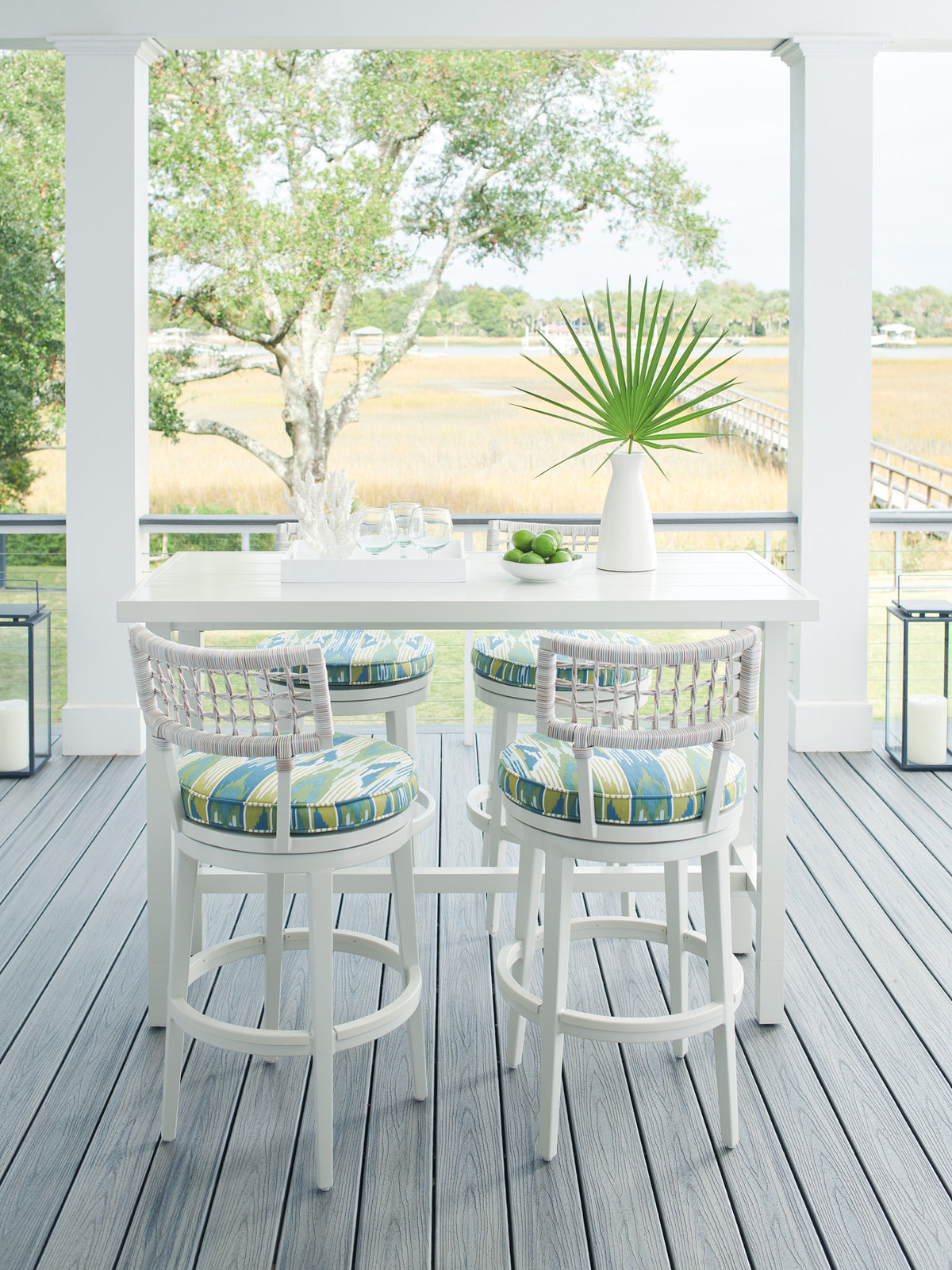 Tommy Bahama Outdoor Seabrook Swivel Bar Stool — View 2