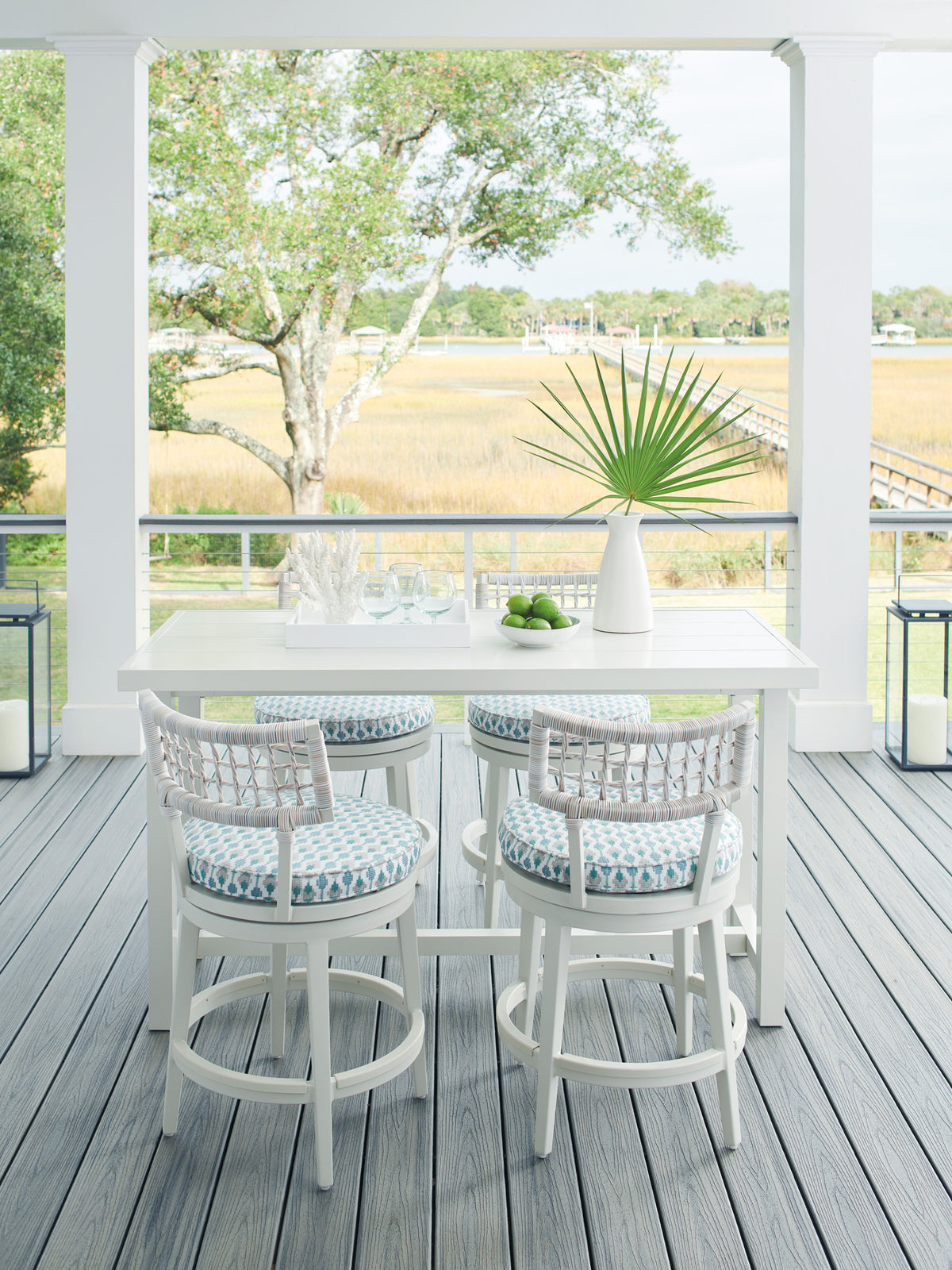 Tommy Bahama Outdoor Seabrook Swivel Counter Stool — View 2
