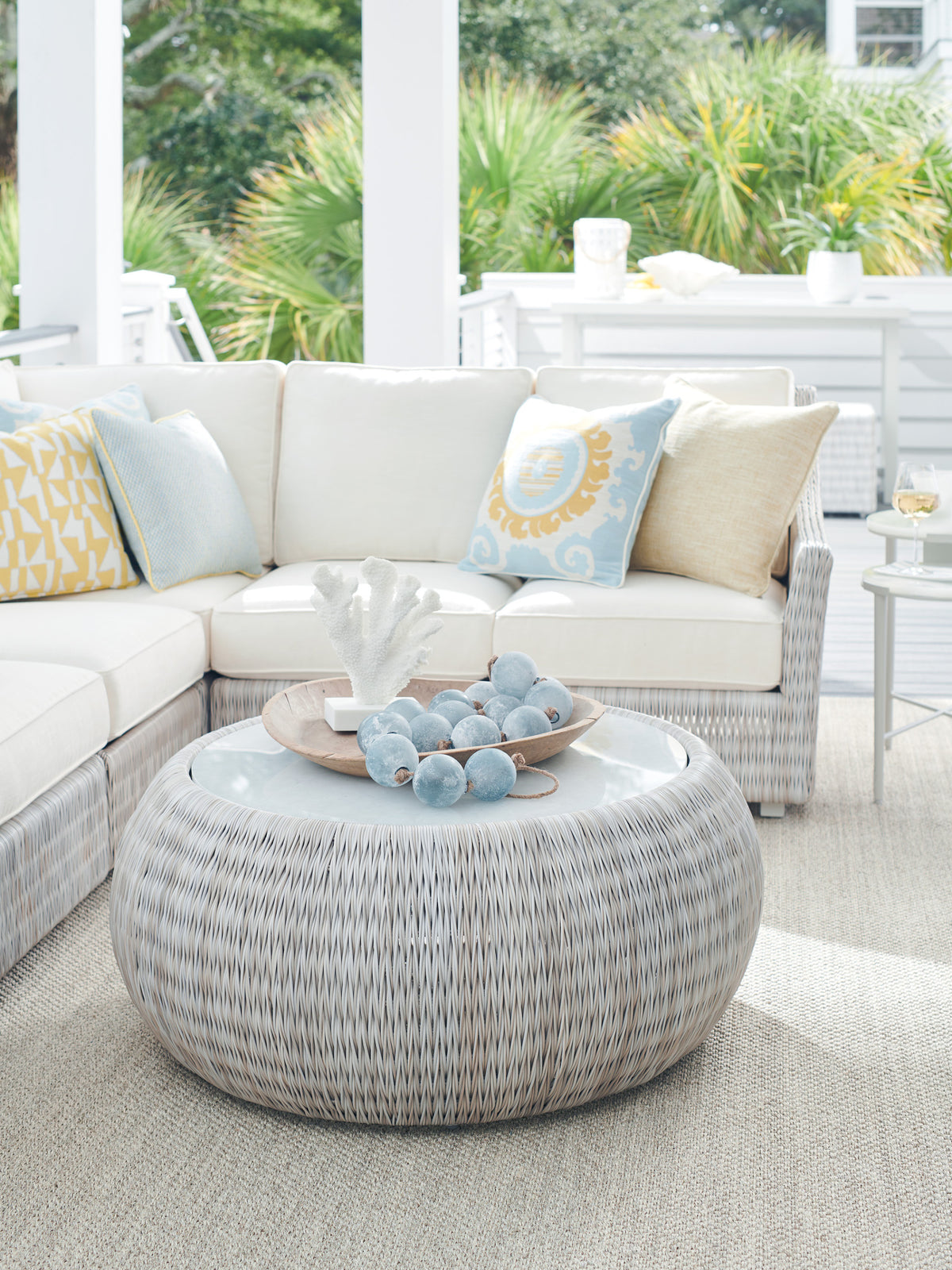 Tommy Bahama Outdoor Seabrook Round Cocktail Table — View 2