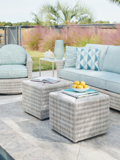 Tommy Bahama Outdoor Seabrook Cube Ottoman — View 2