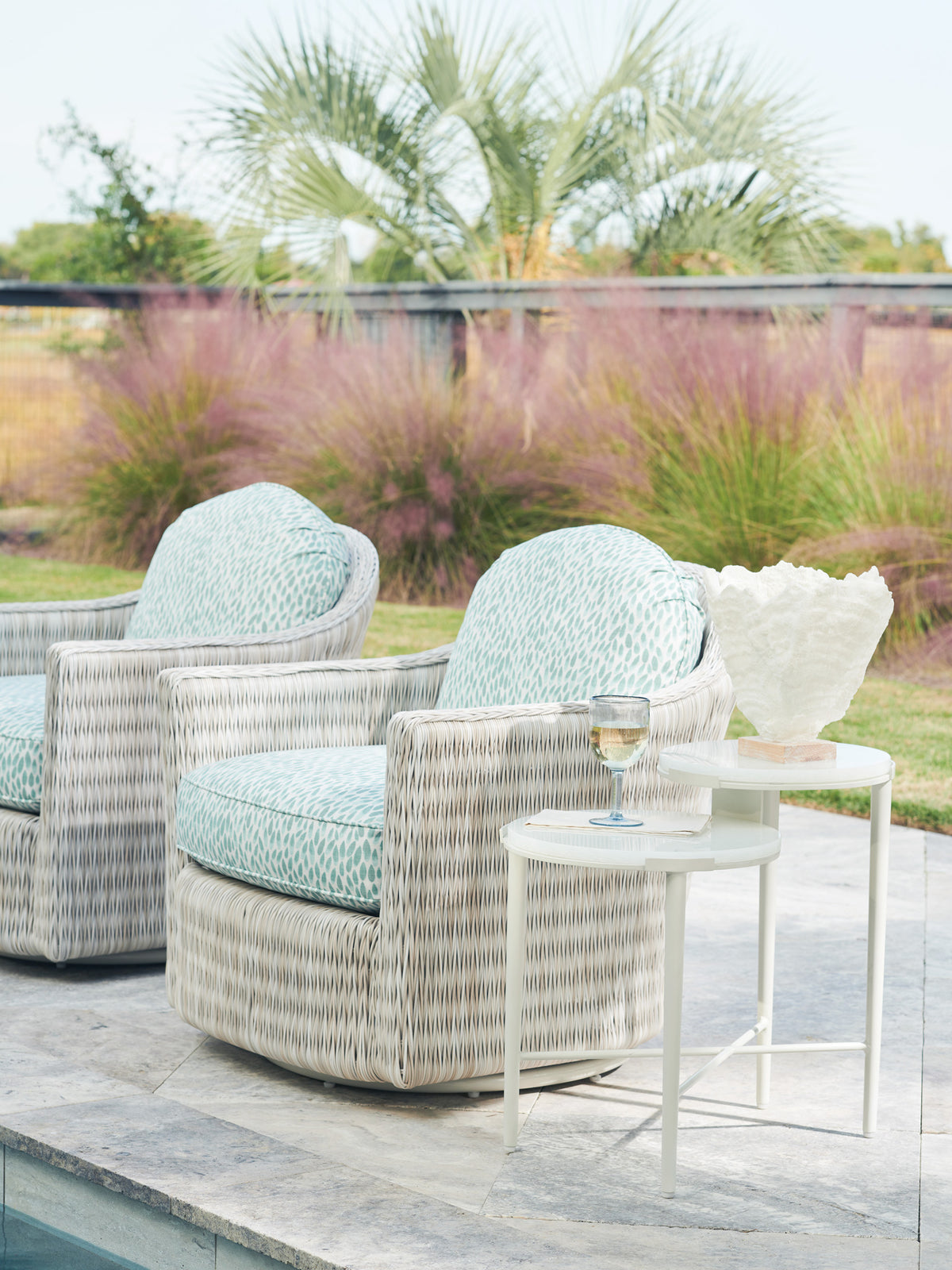 Tommy Bahama Outdoor Seabrook Tiered End Table — View 2