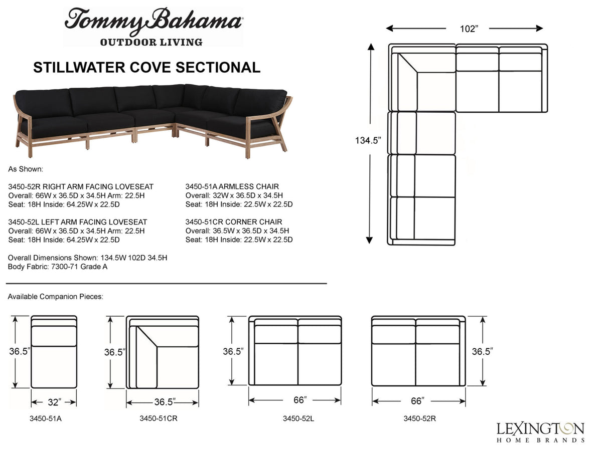 Tommy Bahama Outdoor Stillwater Cove Sectional — View 4