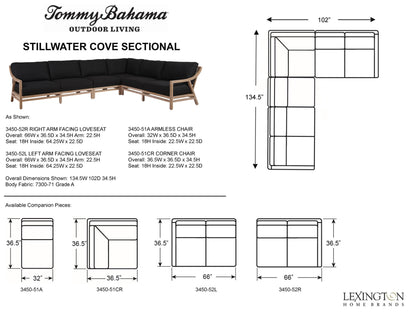 Tommy Bahama Outdoor Stillwater Cove Sectional — View 4