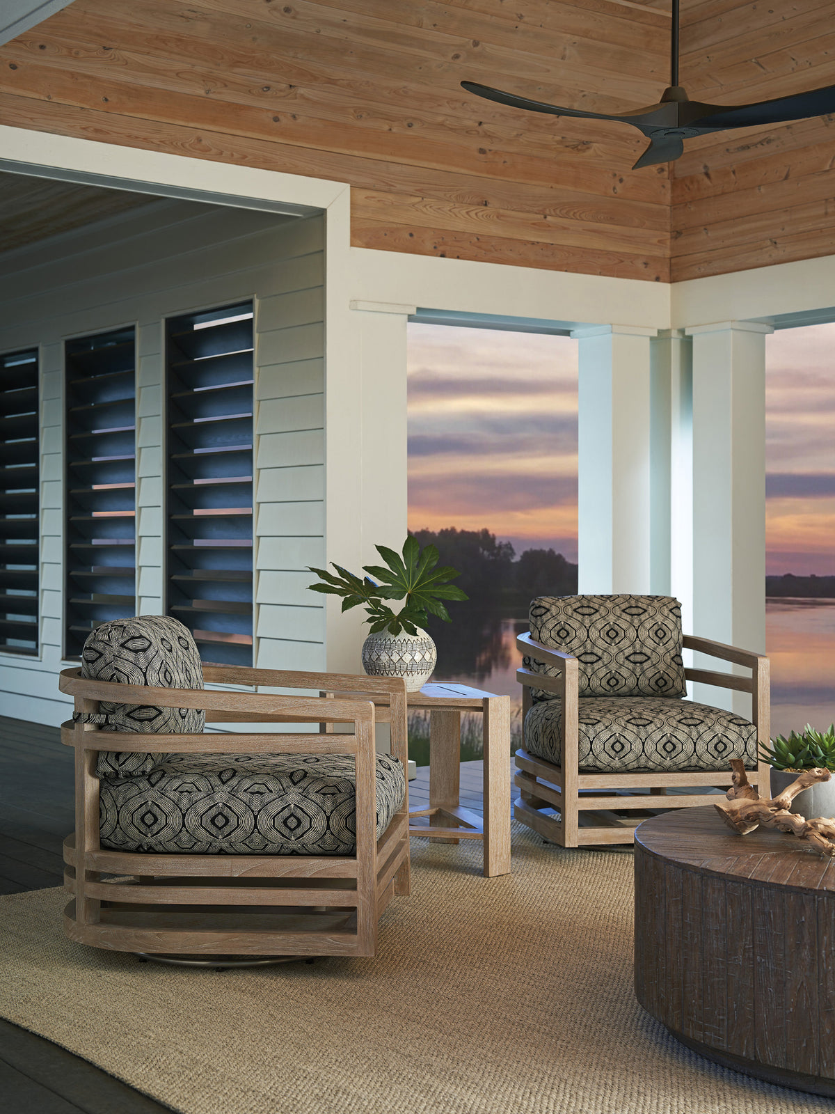 Tommy Bahama Outdoor Stillwater Cove Swivel Lounge Chair — View 2