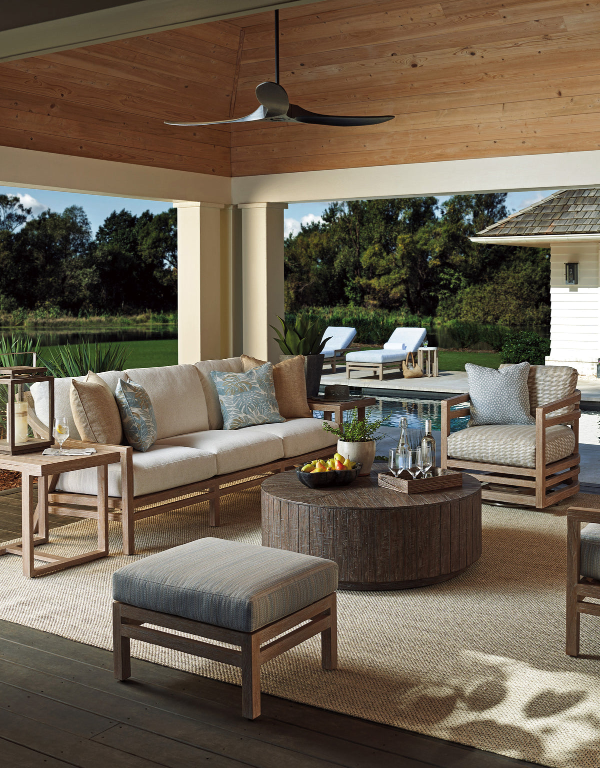 Tommy Bahama Outdoor Stillwater Cove Ottoman — View 4
