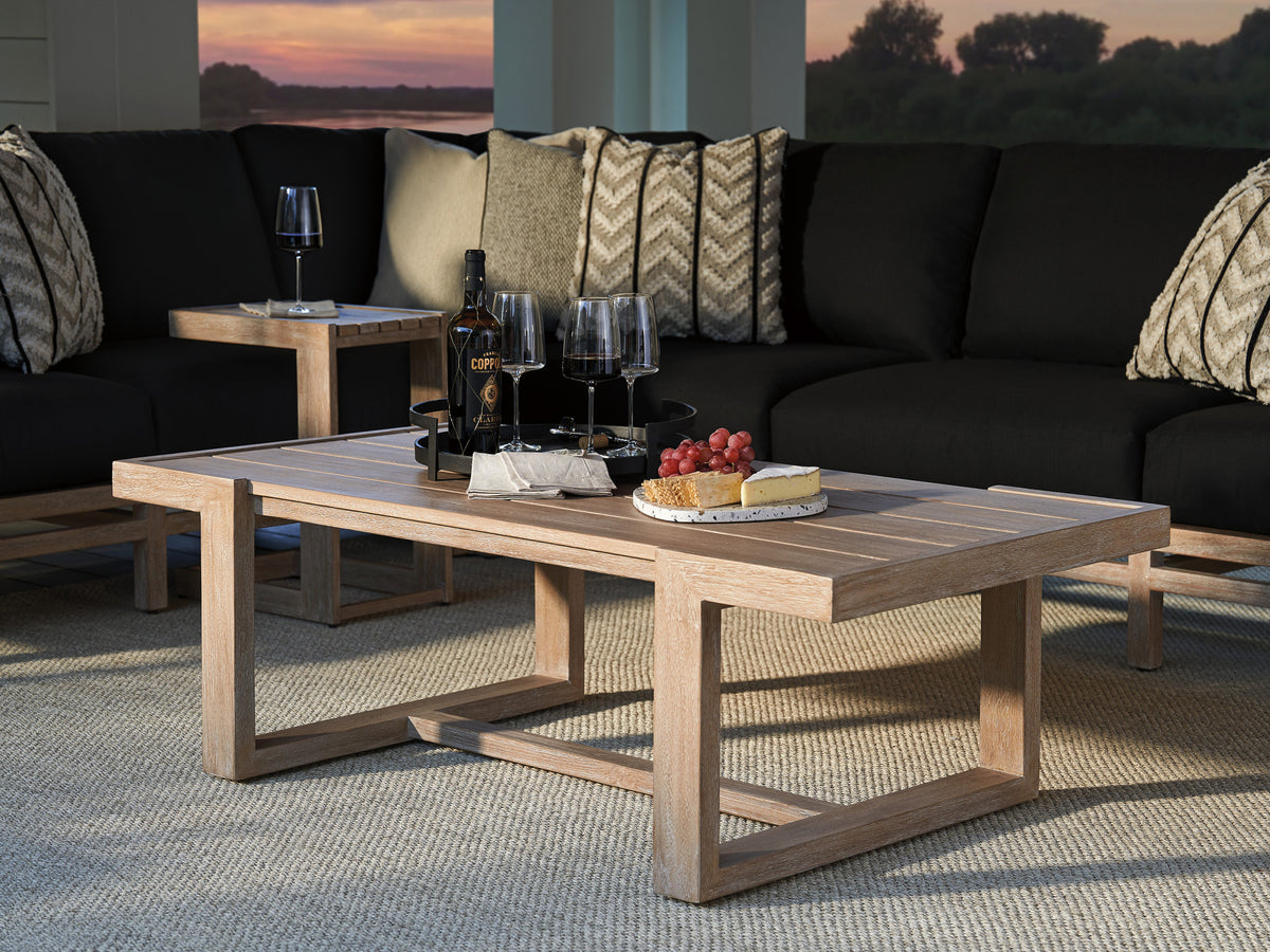 Tommy Bahama Outdoor Stillwater Cove Rectangular Cocktail Table — View 2