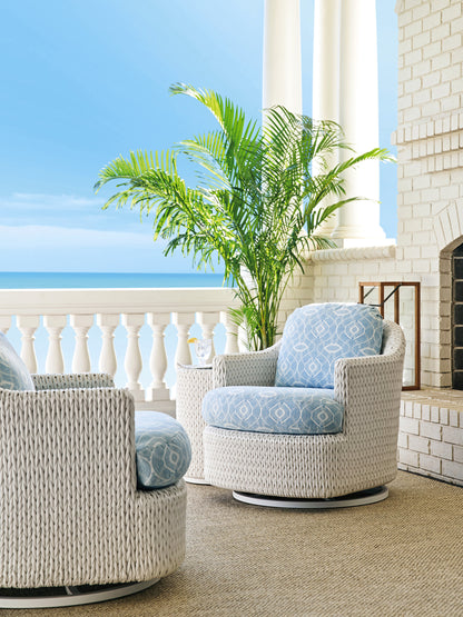 Tommy Bahama Outdoor Ocean Breeze Promenade Occasional Swivel Chair — View 2
