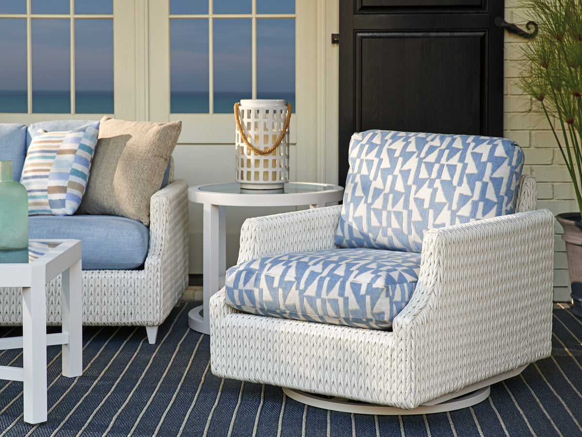 Tommy Bahama Outdoor Ocean Breeze Promenade Swivel Glider Lounge Chair — View 2