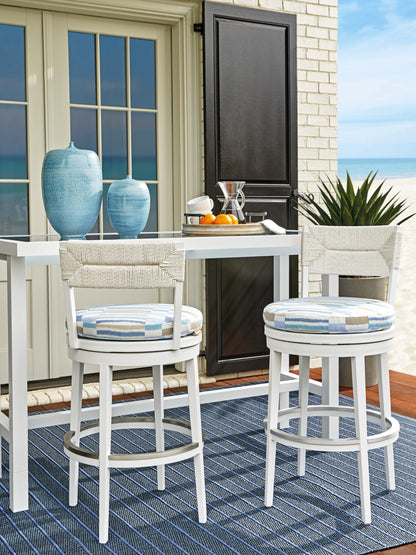 Tommy Bahama Outdoor Ocean Breeze Promenade Swivel Bar Stool — View 2