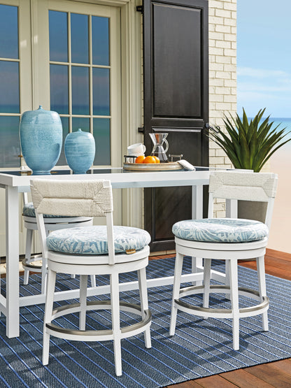 Tommy Bahama Outdoor Ocean Breeze Promenade Swivel Counter Stool — View 2