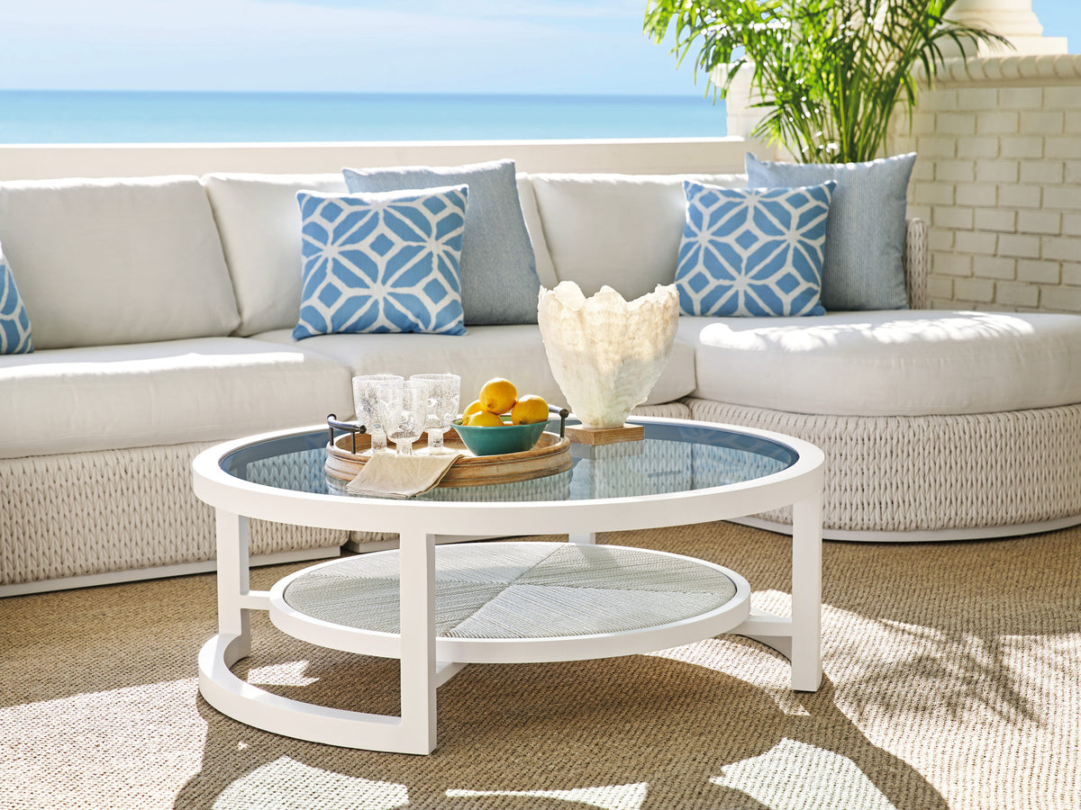 Tommy Bahama Outdoor Ocean Breeze Promenade Round Cocktail Table — View 2