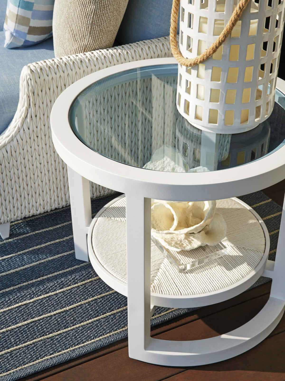 Tommy Bahama Outdoor Ocean Breeze Promenade Round End Table — View 3