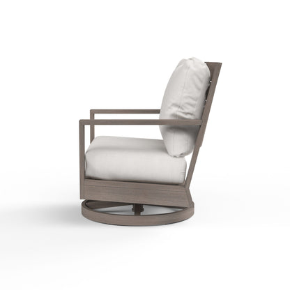 Sunset West Laguna Swivel Club Rocker in Canvas Flax, No Welt — View 3