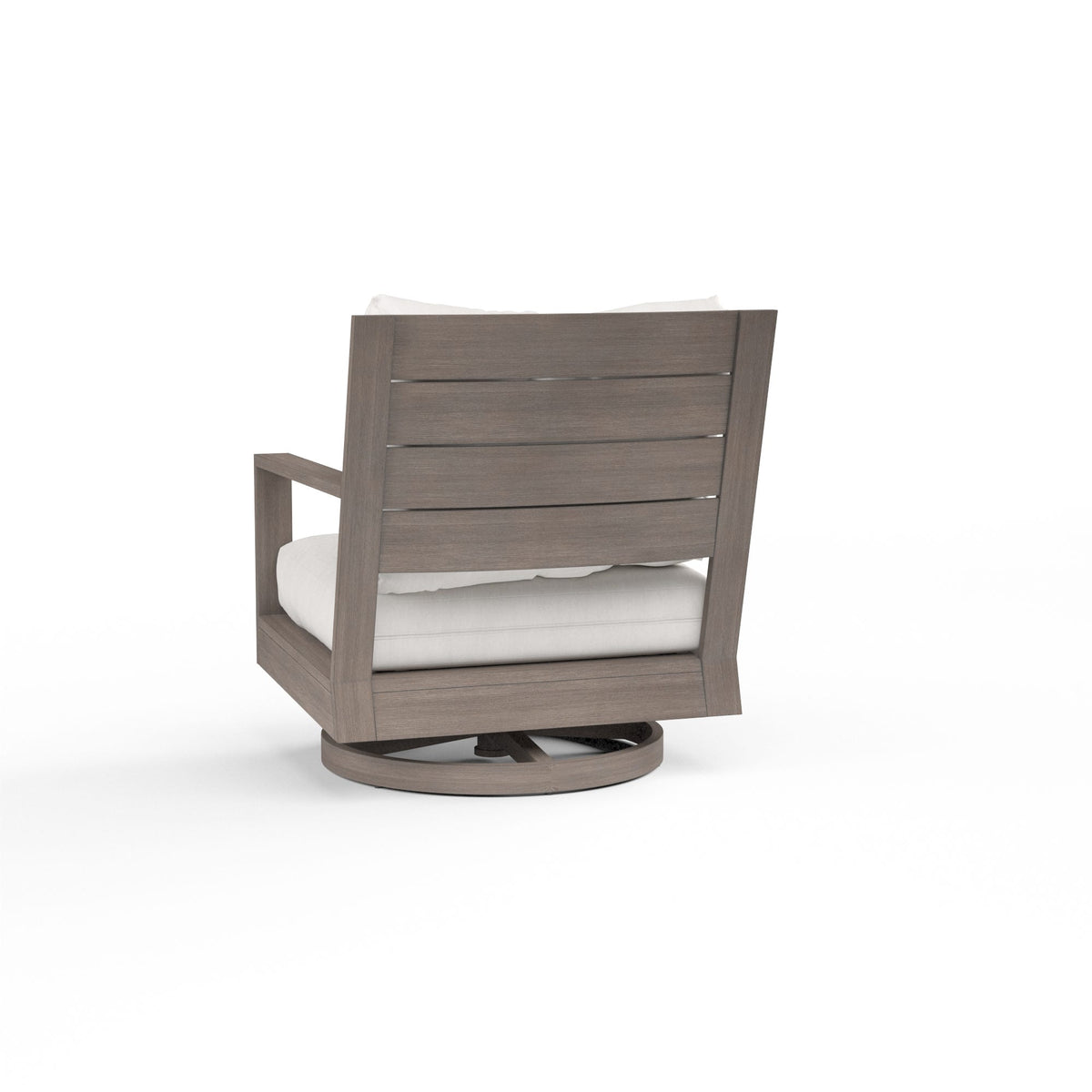 Sunset West Laguna Swivel Club Rocker in Canvas Flax, No Welt