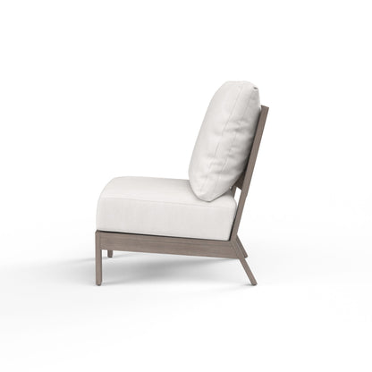Sunset West Laguna Armless Club in Canvas Flax, No Welt — View 3