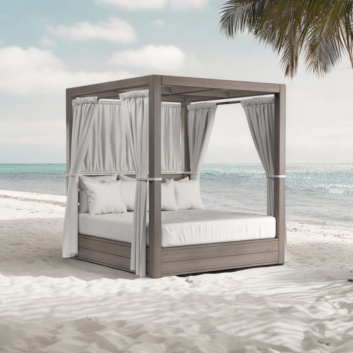 Sunset West Laguna Resort King Daybed in Canvas Flax, No Welt — View 2