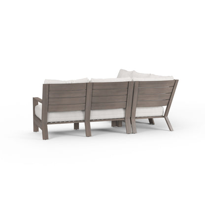 Sunset West Laguna Sectional in Canvas Flax, No Welt