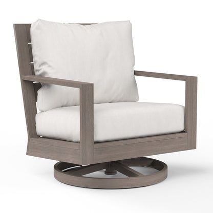 Sunset West Laguna Swivel Club Rocker in Canvas Flax, No Welt — View 6