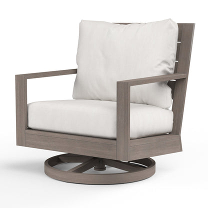 Sunset West Laguna Swivel Club Rocker in Canvas Flax, No Welt — View 9