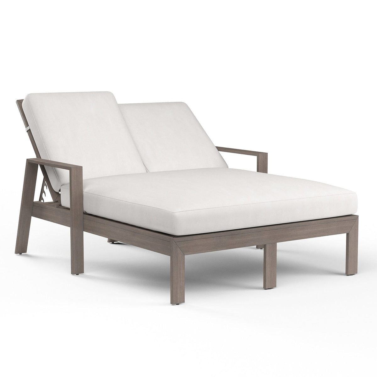 Sunset West Laguna Double Chaise Lounge in Canvas Flax, No Welt — View 6