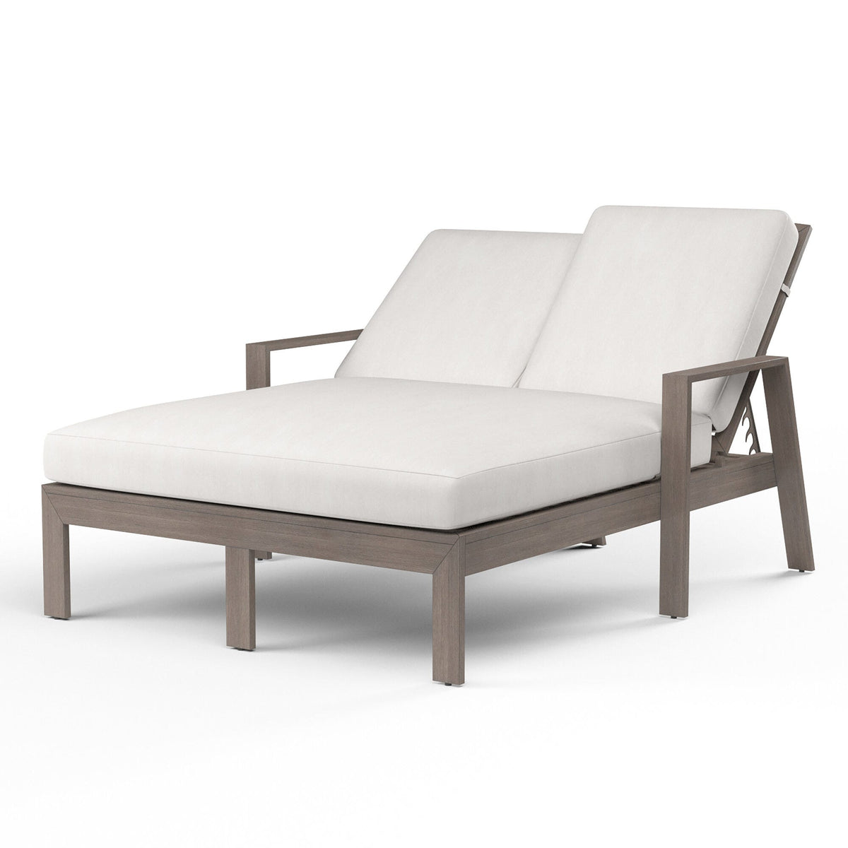 Sunset West Laguna Double Chaise Lounge in Canvas Flax, No Welt — View 9