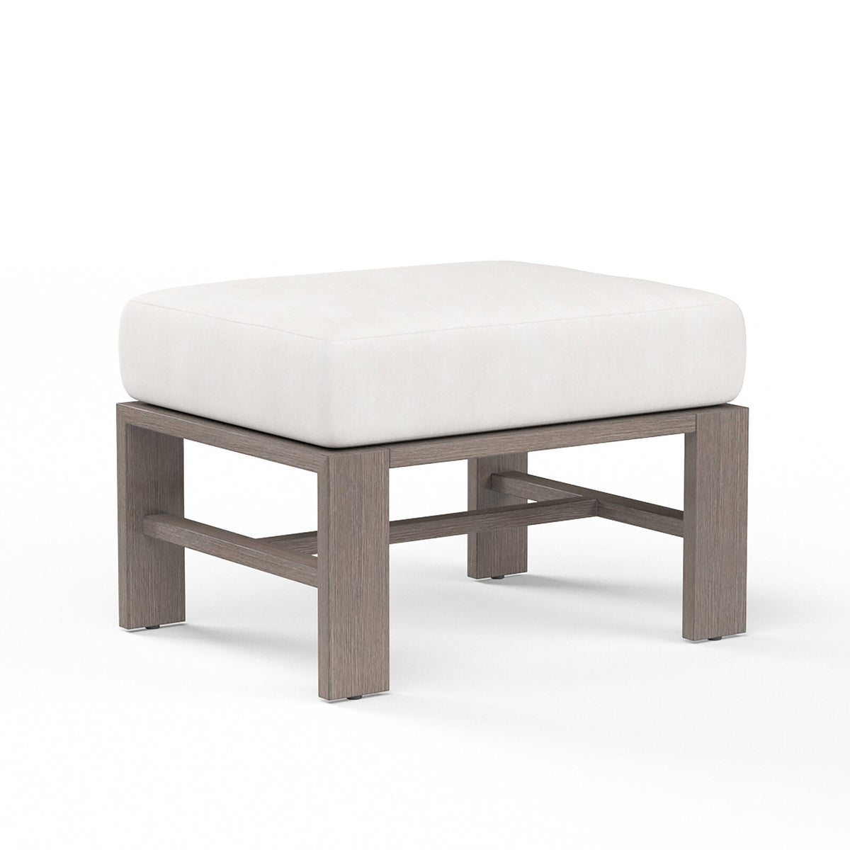 Sunset West Laguna Ottoman in Canvas Flax, No Welt — View 3