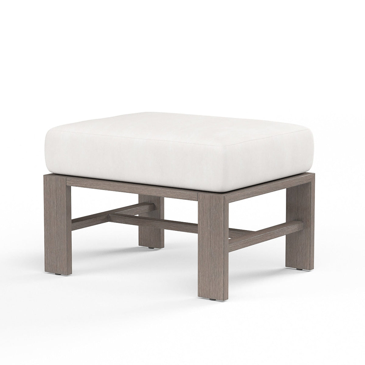 Sunset West Laguna Ottoman in Canvas Flax, No Welt — View 4